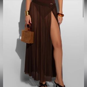 NWT ✨ TA3 Ringy Sheer Slit Skirty XL / XXL